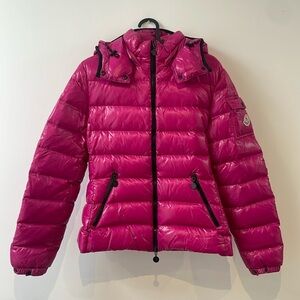 Moncler women’s Bady Giubbotto down puffer winter coat jacket pink hood  1 (XS)